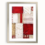 Abstract strokes wall art displayed in a sleek silver frame with a white mat, showcasing vibrant colors and dynamic patterns, perfect for modern home decor.