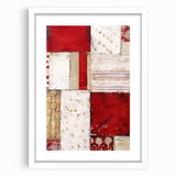 Abstract strokes wall art framed with a white mat, showcasing a vibrant design ideal for modern home decor. Perfect for adding color and style to any room.