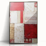 Framed abstract strokes wall art in silver acrylic, showcasing dynamic brush strokes in varying shades of blue and gray, perfect for modern decor.