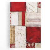 Abstract strokes wall art on stretched canvas, featuring bold colors of blue, orange, and yellow, ideal for modern decor in living rooms or creative spaces.