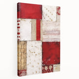 Abstract strokes wall art on stretched canvas showcasing vibrant colors and dynamic shapes, presented in a side view to highlight its contemporary design and texture. Perfect for modern home decor or art enthusiasts seeking a bold statement piece.