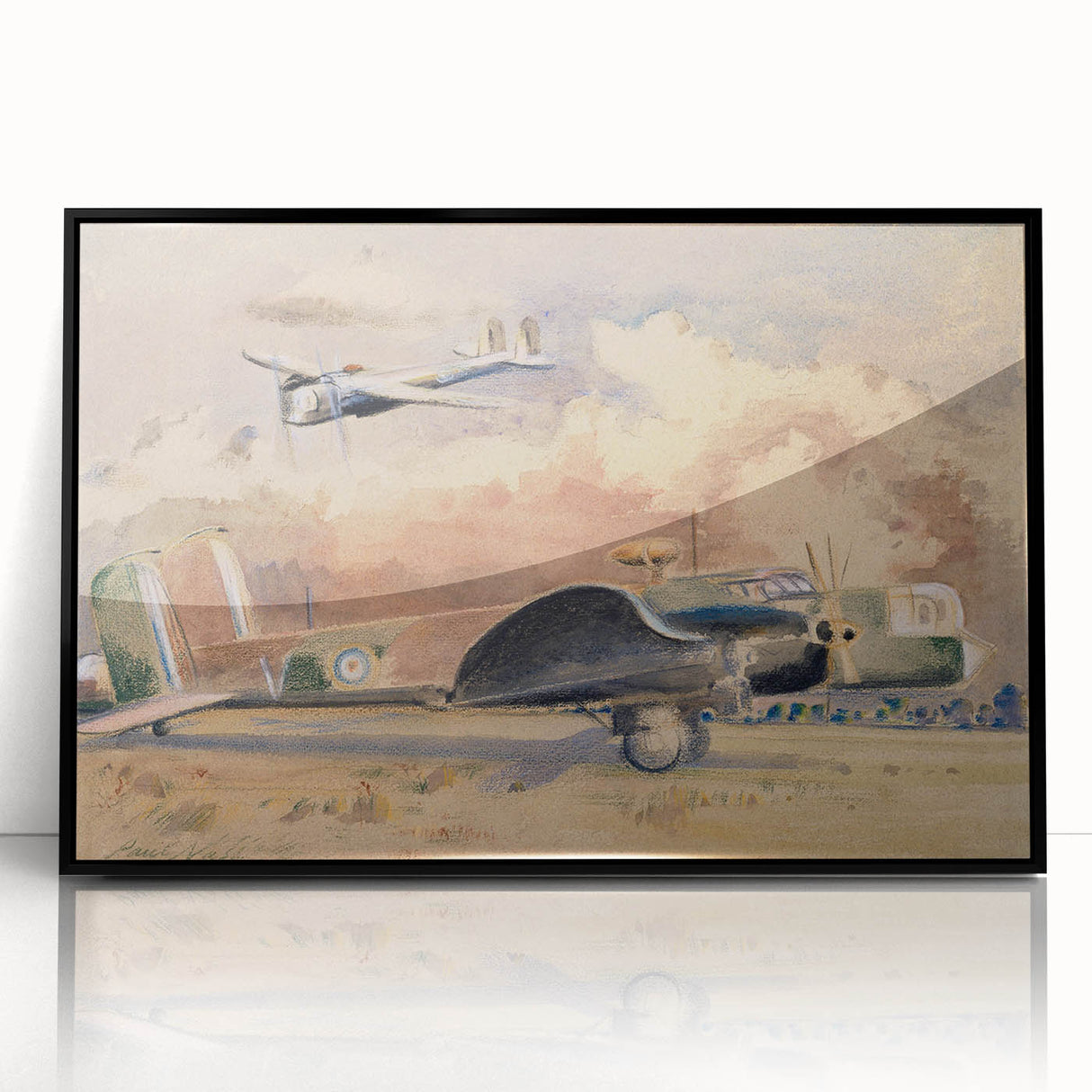 Modern Wall Art: Whitley Bombers Sunning by Paul Nash (1940)