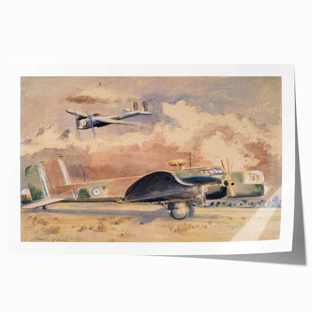 Modern Wall Art: Whitley Bombers Sunning by Paul Nash (1940)