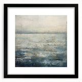 Abstract strokes wall art framed in black with a mat, featuring dynamic colors and textures, ideal for modern home decor. Perfect for adding an artistic touch to living spaces.