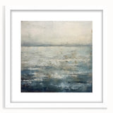 Abstract strokes wall art framed in white with a mat, showcasing vibrant colors and fluid designs, perfect for modern home decor or office spaces.