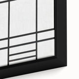 Modern Wall Art: Composition in White, Red, Yellow - Abstract Minimalist