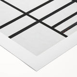 Modern Wall Art: Composition in White, Red, Yellow - Abstract Minimalist