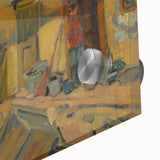 Modern Wall Art - Rustic Peasant Yard | Abstract Modern Art Print for Minimalist Decor