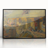 Modern Wall Art - Rustic Peasant Yard | Abstract Modern Art Print for Minimalist Decor