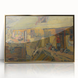 Modern Wall Art - Rustic Peasant Yard | Abstract Modern Art Print for Minimalist Decor