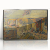 Modern Wall Art - Rustic Peasant Yard | Abstract Modern Art Print for Minimalist Decor