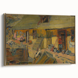 Modern Wall Art - Rustic Peasant Yard | Abstract Modern Art Print for Minimalist Decor