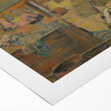 Modern Wall Art - Rustic Peasant Yard | Abstract Modern Art Print for Minimalist Decor