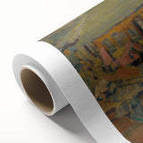 Modern Wall Art - Rustic Peasant Yard | Abstract Modern Art Print for Minimalist Decor