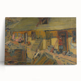 Modern Wall Art - Rustic Peasant Yard | Abstract Modern Art Print for Minimalist Decor