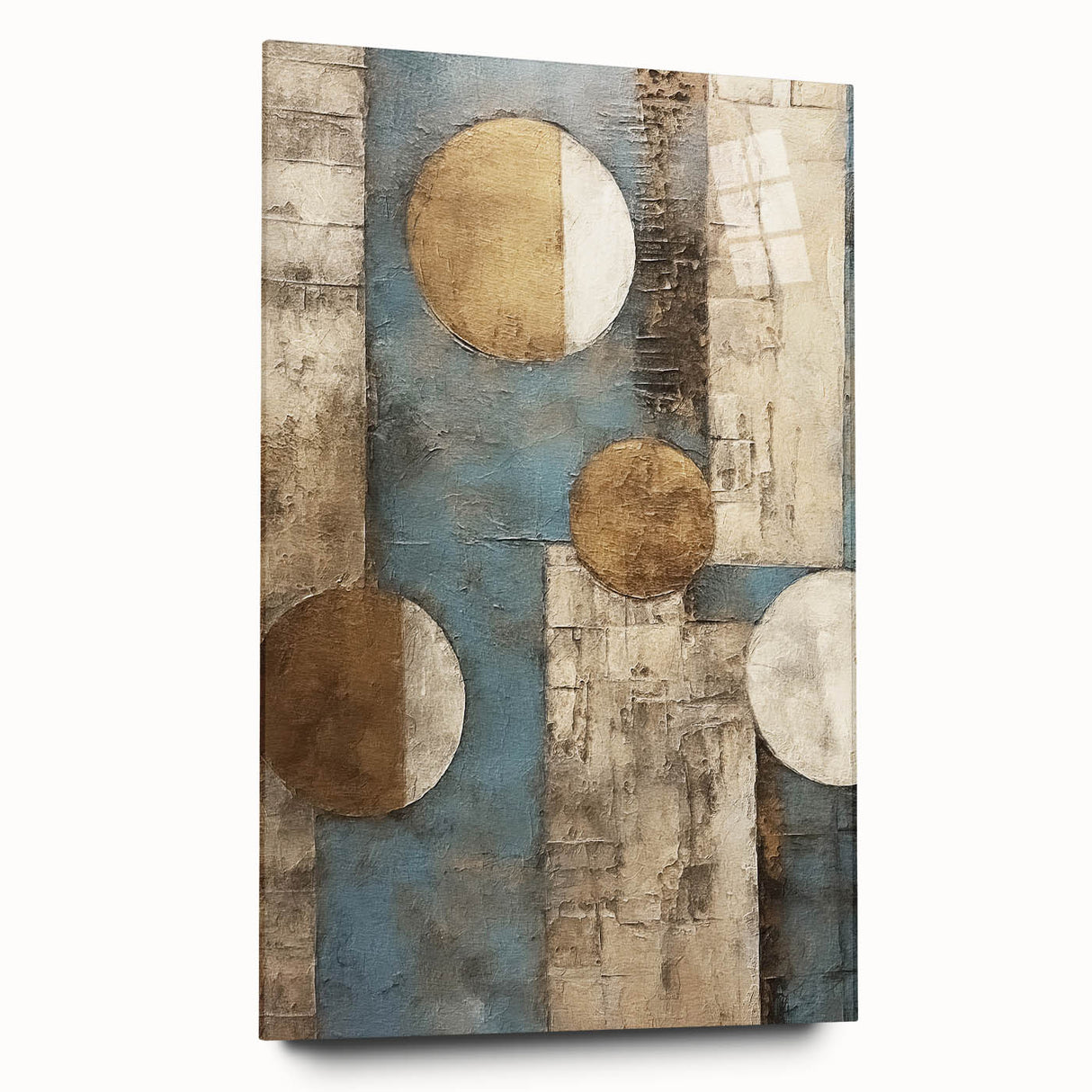 Abstract wall art featuring vibrant acrylic strokes in a modern design, displayed with a sleek glass frame, showcasing intricate colors and textures. Ideal for contemporary home decor.