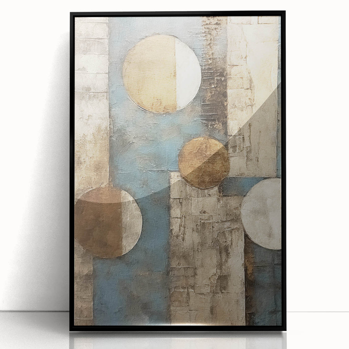 Framed abstract strokes wall art in black acrylic, showcasing dynamic patterns and textures, perfect for modern home decor. Ideal for enhancing living spaces.