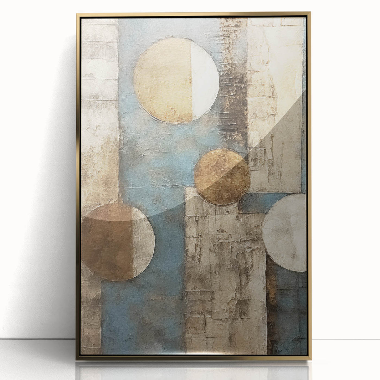 Framed abstract strokes wall art in gold and black featuring dynamic brush strokes, perfect for modern home decor. Adds elegance to any living space.