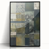 Framed acrylic wall art featuring abstract strokes in black and white, showcasing modern design elements perfect for contemporary decor. Ideal for stylish home interiors.