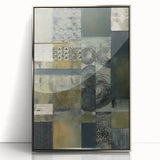Framed abstract wall art featuring dynamic silver strokes on a sleek acrylic surface, perfect for modern decor. Ideal for enhancing contemporary interiors.