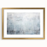 Abstract wall art print featuring bold strokes in vibrant colors, framed with a gold mat. Ideal for modern home decor, adding a touch of elegance and creativity.