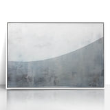 Framed abstract wall art showcasing vibrant strokes in shades of blue, pink, and yellow, designed to enhance modern interiors and promote creativity.