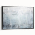 Framed canvas wall art showcasing an abstract design with dynamic black strokes on a white background, viewed from the side, perfect for modern decor.