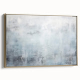 Framed canvas wall art with abstract gold strokes, elegantly displayed in a side view, enhancing modern decor with a touch of luxury and sophistication.