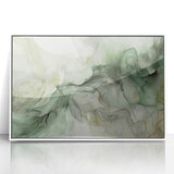 Framed abstract strokes wall art in white acrylic, showcasing a modern design with vibrant colors and dynamic patterns. Perfect for contemporary home decor and art enthusiasts.