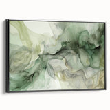 Framed canvas wall art showcasing abstract strokes in black and white, adding a modern touch to home decor. Perfect for contemporary living spaces or offices.