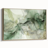 Abstract strokes wall art in a sleek framed canvas design, showcasing bold gold and black colors, adding a touch of modern elegance to any interior decor.