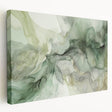 Abstract strokes wall art featuring vibrant colors and dynamic patterns on a stretched canvas. The side view highlights its textured surface, ideal for modern interiors.