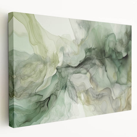 Abstract strokes wall art featuring vibrant colors and dynamic patterns on a stretched canvas. The side view highlights its textured surface, ideal for modern interiors.