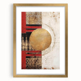 Abstract strokes wall art featuring elegant gold framing and a matte finish, showcasing a modern design ideal for contemporary home decor.