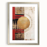 Abstract strokes wall art framed with a silver mat, showcasing vibrant colors and dynamic patterns, ideal for modern home decor. Perfect for enhancing any artistic space.