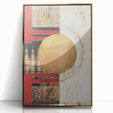 Framed abstract wall art featuring vibrant gold strokes on a sleek acrylic background, perfect for enhancing modern home décor with an elegant touch.