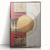 Framed abstract strokes wall art in silver acrylic, showcasing a modern design with dynamic colors and textures, perfect for contemporary home decor.