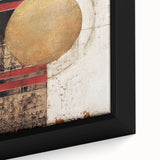 Close-up of framed abstract strokes canvas wall art, showcasing vibrant colors and dynamic patterns, perfect for modern home decor and artistic enhancement.