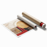 Abstract strokes wall art print showcasing vibrant colors and dynamic patterns, rolled and ready for display. Ideal for modern home decor and artistic interiors.