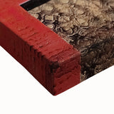 Close-up of an abstract strokes wall art piece on stretched canvas, showcasing vibrant colors and dynamic brushwork, ideal for modern home decor.