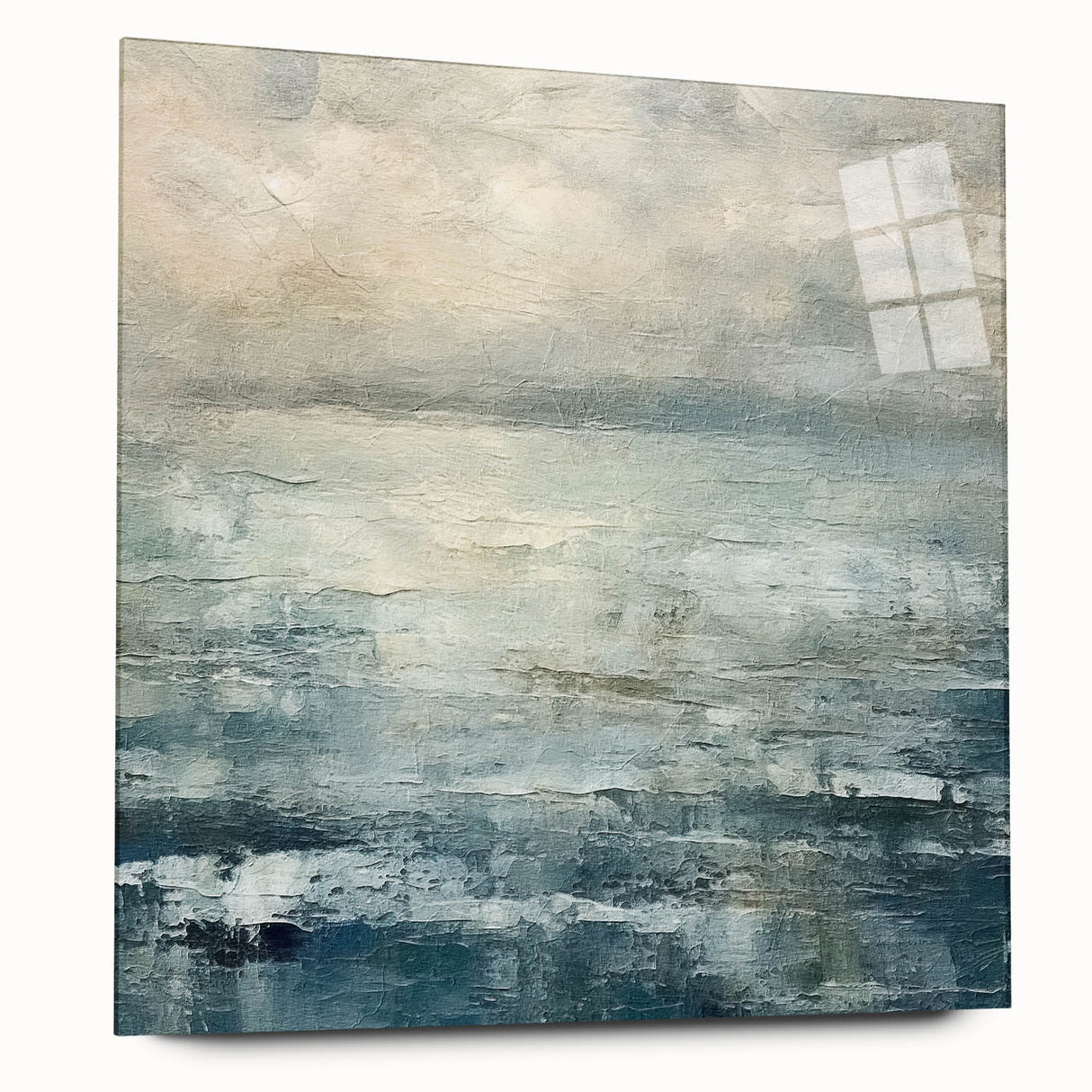 Abstract strokes wall art design displayed in sleek acrylic glass, showcasing vibrant colors and fluid patterns, perfect for modern home decor accents.
