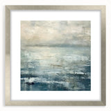 Abstract strokes wall art framed with a silver mat, showcasing vibrant colors and dynamic patterns, perfect for modern home decor and art enthusiasts.