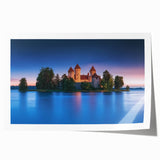 Landscape artwork showcasing a medieval castle surrounded by lush greenery, printed on high-quality canvas, rolled for easy storage and delivery. Ideal for home decor enthusiasts seeking a touch of elegance and history.