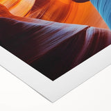 Vibrant rolled canvas artwork depicting a stunning landscape with intricate caves, showcasing rich colors and textures, ideal for home decor and art enthusiasts.