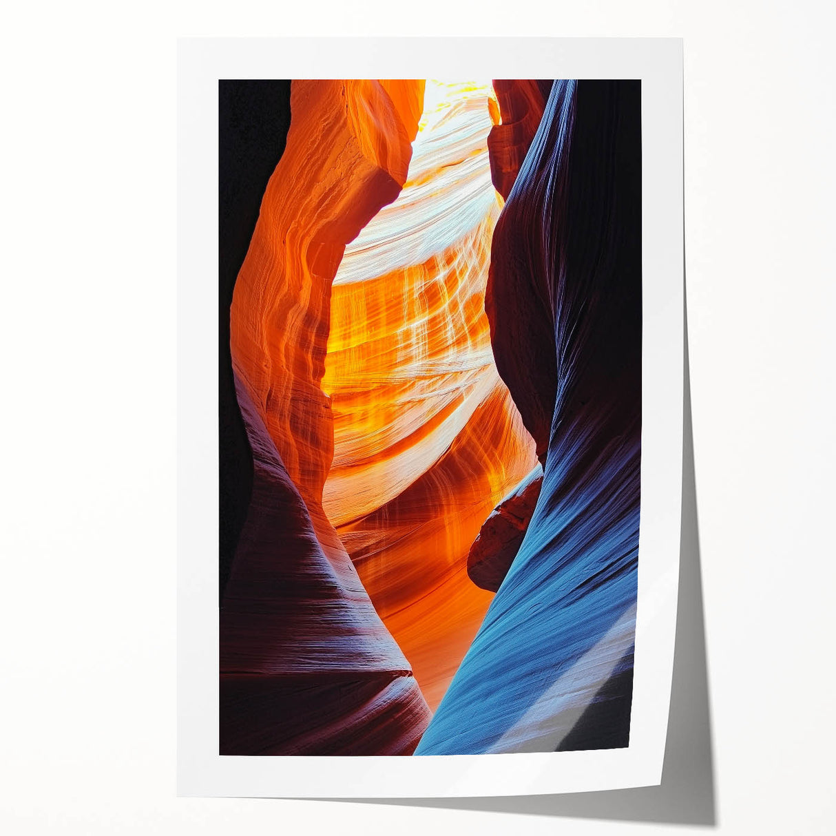 Rolled print of a stunning cave landscape showcasing dramatic rock formations and lush greenery, expertly designed for wall decor, perfect for nature enthusiasts.