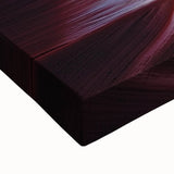 Close-up of a vibrant stretched canvas artwork depicting abstract landscapes and caves, showcasing rich colors and intricate textures, perfect for modern home decor.