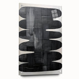 Contemporary Dining Art Pieces - Black & White Textured Abstract