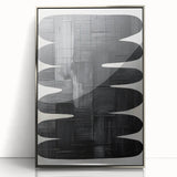 Contemporary Dining Art Pieces - Black & White Textured Abstract