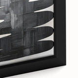 Contemporary Dining Art Pieces - Black & White Textured Abstract