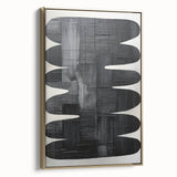 Contemporary Dining Art Pieces - Black & White Textured Abstract